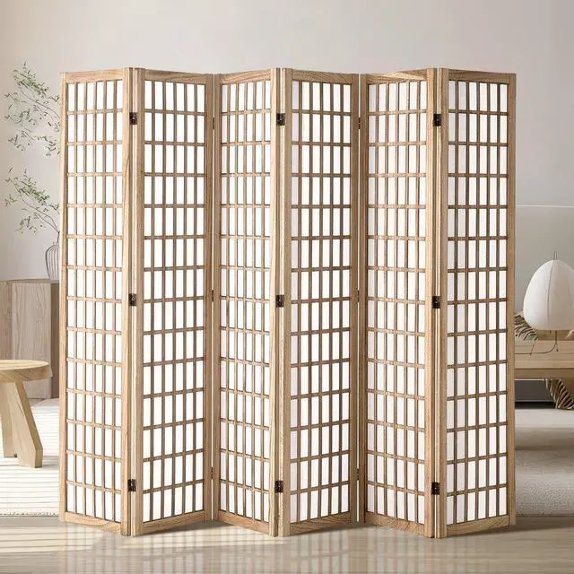 Main image of VEVOR  Room Divider, 6 Panel Japanese Room Divider, Wood Folding Privacy Screen Indoor, Japanese Partition Dividers Portable Decoration Screens, for Room Separation Home Office Restaurant & Bedroom