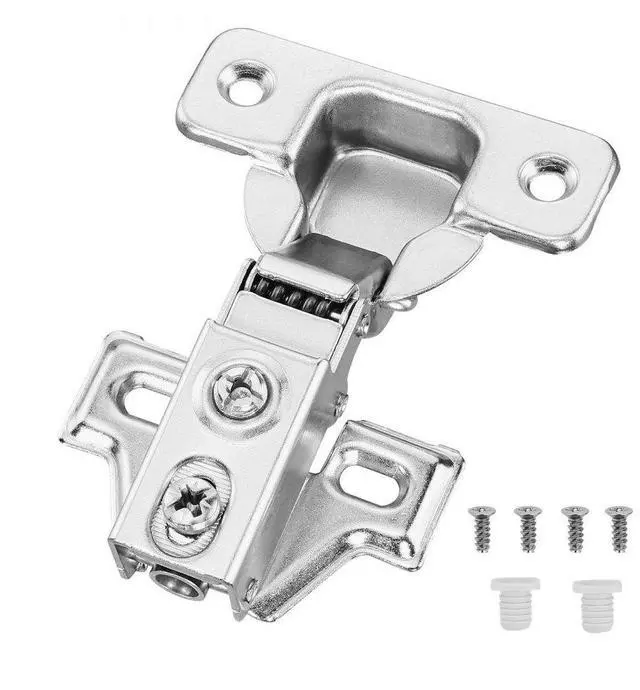 Main image of VEVOR Cabinet Hinges, 60 Packs Partial Overlay Kitchen Cabinet Door Hinges, 100 Degree Opening Angel Soft Close Concealed Cupboard Hinges for Framed + Frameless Cabinet Type, with Mounting Screws