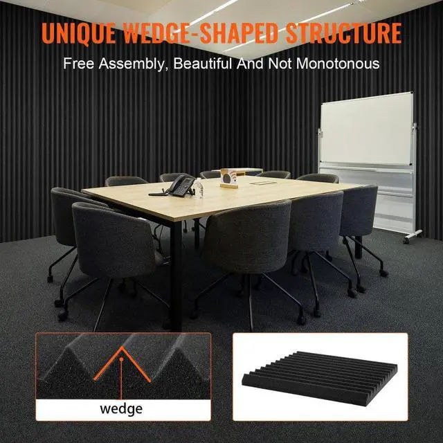 Alt view image 6 of 7 - VEVOR Acoustic Foam Panels 80 Pack 12 x 12 x 1 in for Studio Wall and Ceiling
