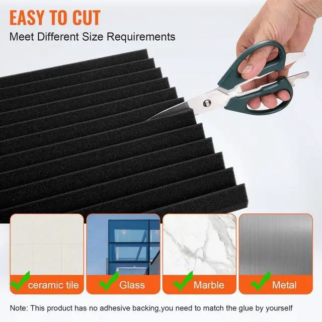 Alt view image 4 of 7 - VEVOR Acoustic Foam Panels 80 Pack 12 x 12 x 1 in for Studio Wall and Ceiling