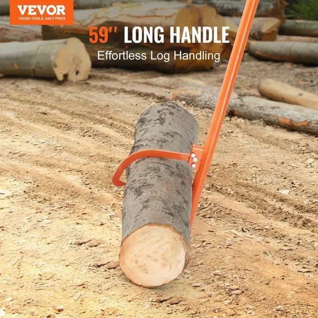 Alt view image 2 of 7 - VEVOR Cant Hook Tool 59 in Heavy Duty Steel Log Roller Forestry Logging Tools