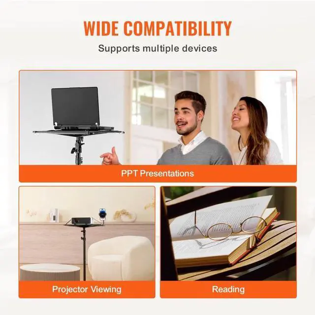 Alt view image 6 of 7 - VEVOR  Projector Stand, Projector Floor Stand Adjustable Height from 26.97 to 63 in, DJ Equipment, Projector Mount with Tray, Ideal for Outdoor Movies, Home, Office, Stage and Studio, Max Load Capaci