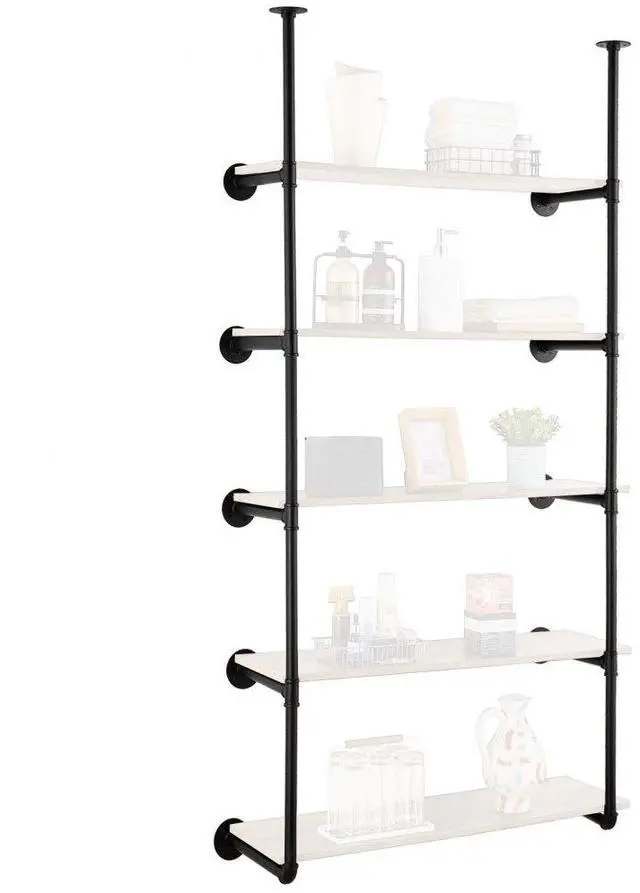 Main image of VEVOR Industrial Pipe Shelf 5 Tier 2PCS 9.84in W Wall-Mount Planks NOT Included