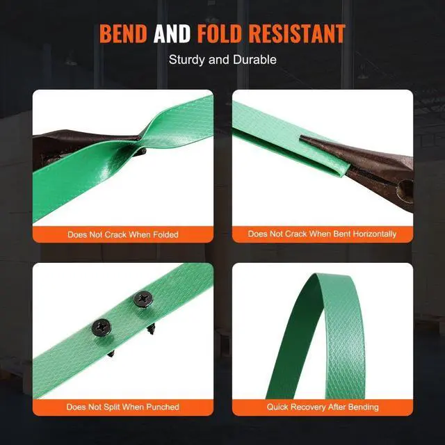 Alt view image 3 of 7 - VEVOR Packaging Polyester PET Strapping Roll 0.63" x 0.03" x 1000' Banding Strap