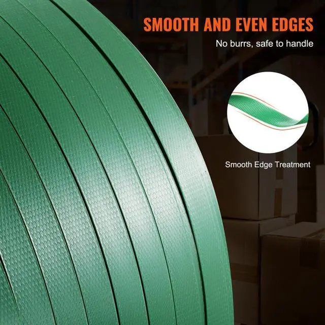 Alt view image 4 of 7 - VEVOR Packaging Polyester PET Strapping Roll 0.63" x 0.03" x 1000' Banding Strap