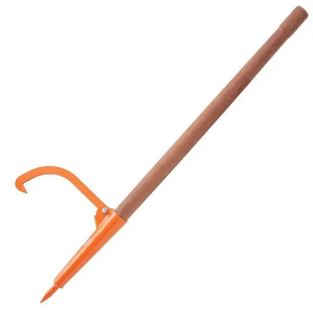 Main image of VEVOR Log Peavey 46.5 in Wooden Handle Log Lifter Max 18 in Opening Log Roller