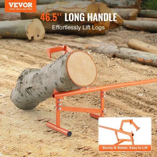 Alt view image 2 of 7 - VEVOR Timberjack 46.5 in Heavy Duty Log Lifter for Max 15" Dia Logs Rolling