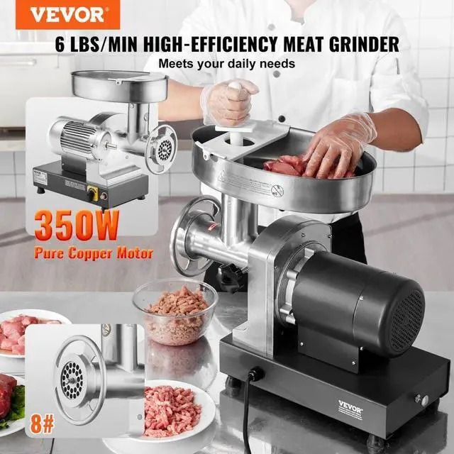 Alt view image 2 of 14 - VEVOR Commercial Electric Meat Grinder 6 Lbs/Min Sausage Stuffer Maker Kitchen