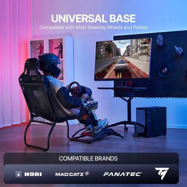 Alt view image 2 of 7 - VEVOR Racing Wheel Stand Foldable for Logitech G923/G920/G29 Compact