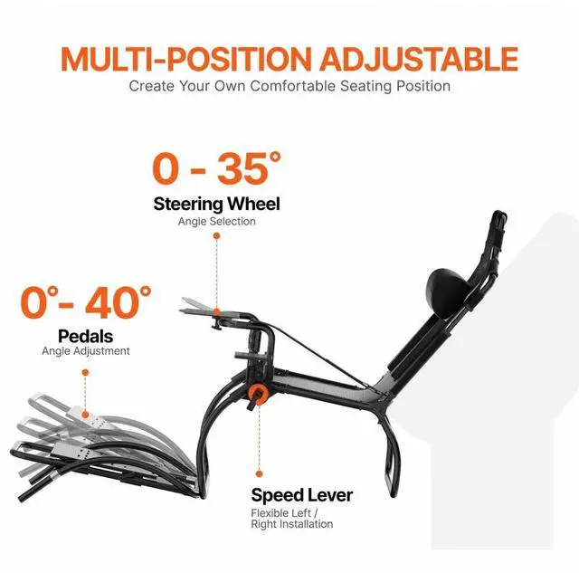 Alt view image 4 of 7 - VEVOR Racing Wheel Stand Foldable for Logitech G923/G920/G29 Compact