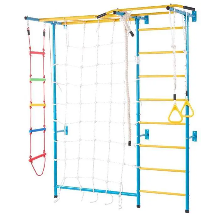 Main image of Wall Gym for Kids 7 in 1 Steel Indoor Kids Gym for Exercise Climbing Toys