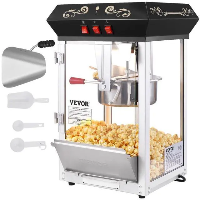 Main image of Popcorn Popper Machine Countertop Popcorn Maker 850W 8 Oz 48 Cups Black