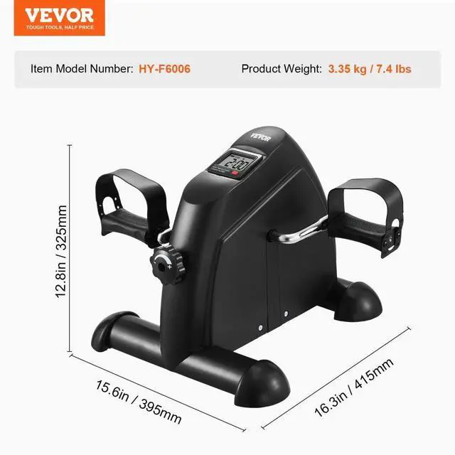 Alt view image 7 of 7 - Under Desk Bike Pedal Exerciser Portable Mini Exercise Bike for Arm Leg Exercise