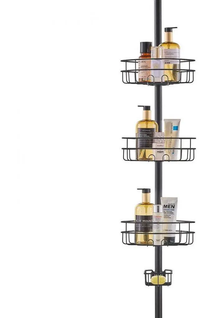 Main image of VEVOR 39" to 125" High Shower Corner Caddy Tension Pole Rust-Proof Tension Pole