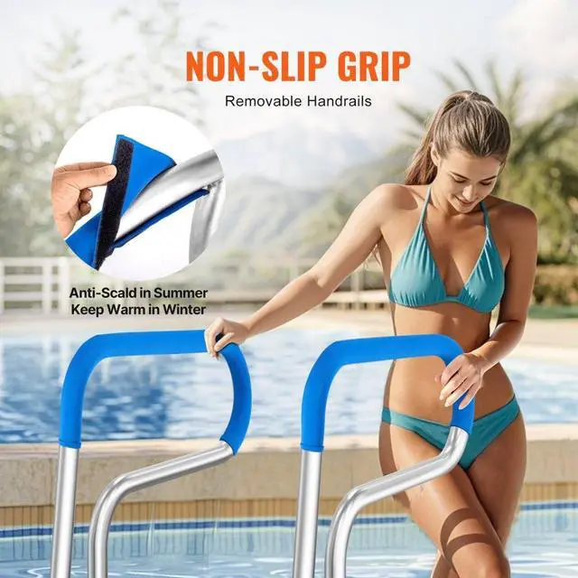 Alt view image 4 of 7 - Pool Handrail 32 x 23 inch Stainless Steel with Base Plate for Spas