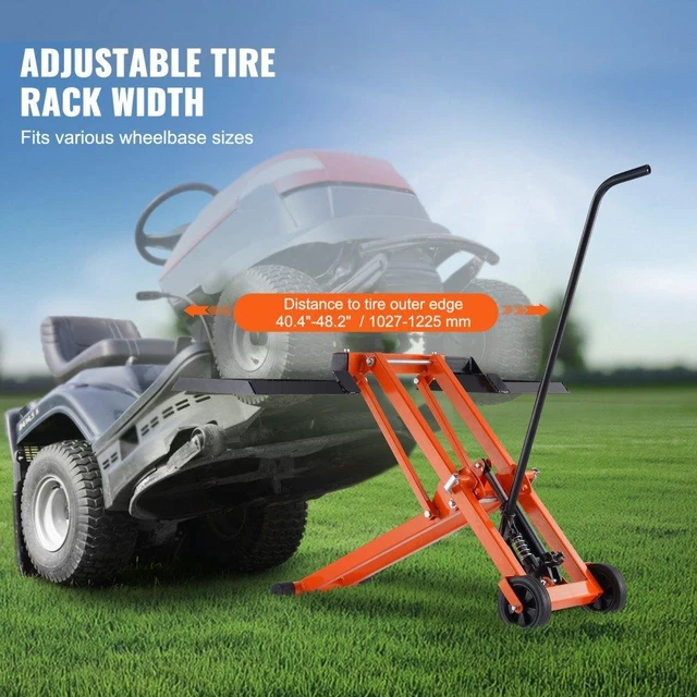 Alt view image 4 of 7 - VEVOR 500 Lbs Lawn Mower Lift with Hydraulic Jack for Riding Tractor Lawn Mowers