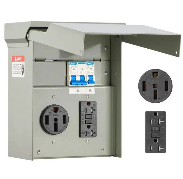 Main image of VEVOR Temporary Power Outlet Panel RV Electrical Panel 20 50 Amp RV Outlet Box