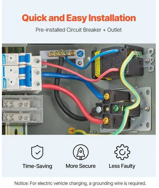 Alt view image 5 of 7 - VEVOR Temporary Power Outlet Panel RV Electrical Panel 20 50 Amp RV Outlet Box