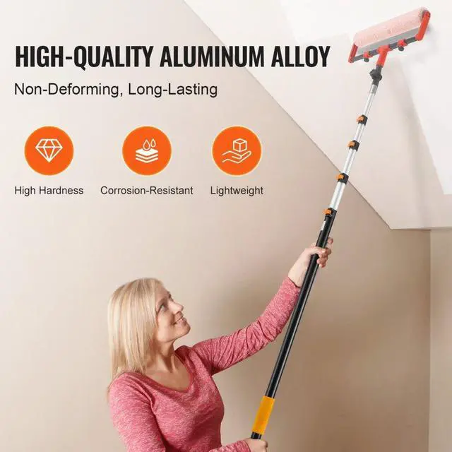 Alt view image 3 of 7 - VEVOR Telescoping Extension Pole 7 to 30 FT Multi-Purpose for Painting Dusting