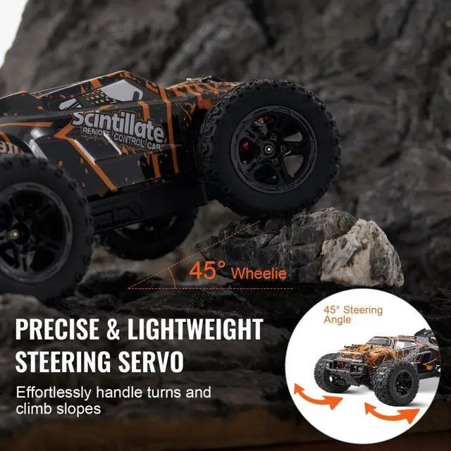 Alt view image 3 of 7 - Remote Control Car 1:10 Scale All Terrain 4WD Off-Road Truck for Kids