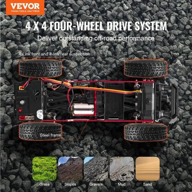 Alt view image 2 of 7 - Remote Control Car 1:24 Scale Full Lighting 4WD Off-Road Truck for Kids