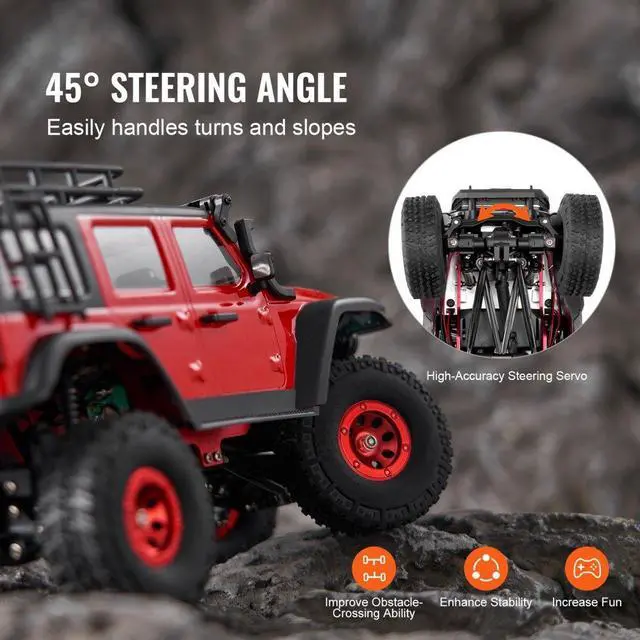 Alt view image 3 of 7 - Remote Control Car 1:24 Scale Full Lighting 4WD Off-Road Truck for Kids
