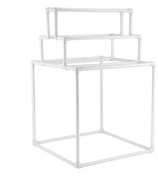 Main image of VEVOR 8 Bar Pyramid Towel Rack - Dry Wet Towels, Organize Fresh Towels, Poolside Towel Storage Organizer, (35.43" L x 35.43" W x 54.72" H), White