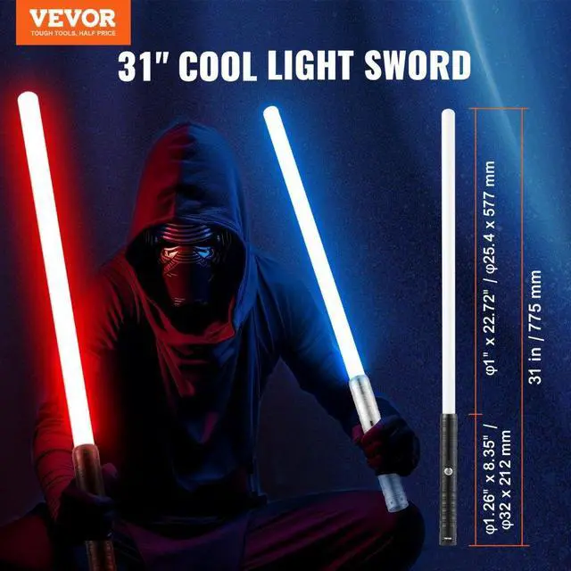 Alt view image 2 of 7 - VEVOR Lightsaber 2 Pack 7 RGB Colors Rechargeable Dueling Light Saber