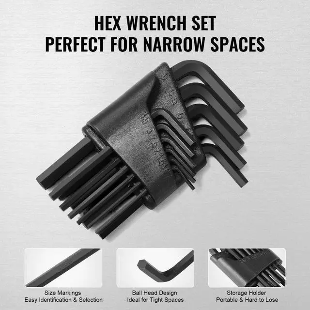 Alt view image 5 of 7 - VEVOR 121-Piece Mechanics Tool Set 1/4" 3/8" 1/2" Drive Sockets SAE and Metric