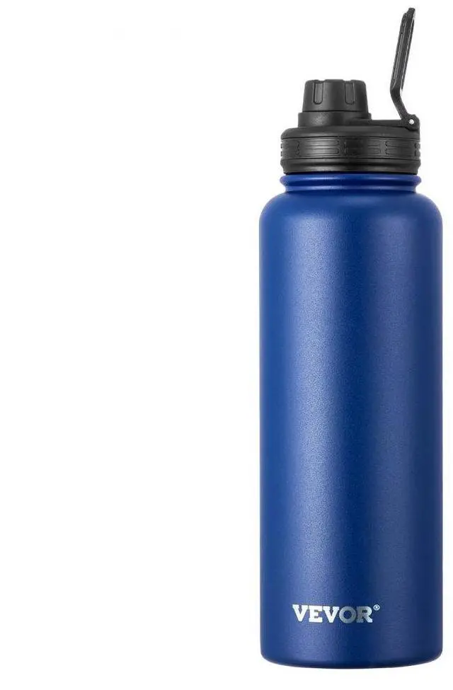 Main image of VEVOR 40 oz Insulated Water Bottle Stainless Steel with Wide Mouth Lid Blue