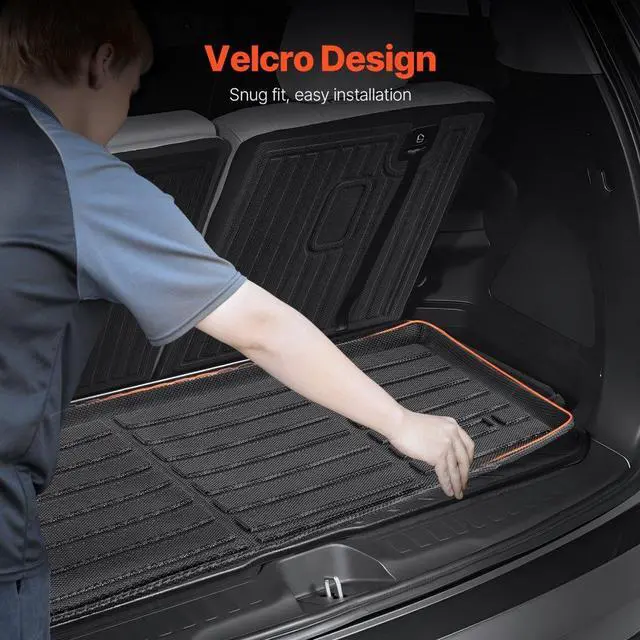 Alt view image 3 of 7 - VEVOR Truck Cargo Mat & Backrest Mat Custom Fit for Honda Pilot 2016-2022 & 2023-2024