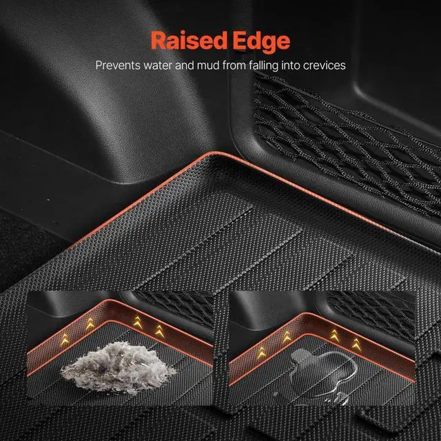 Alt view image 5 of 7 - VEVOR Truck Cargo Mat & Backrest Mat Custom Fit for Honda Pilot 2016-2022 & 2023-2024