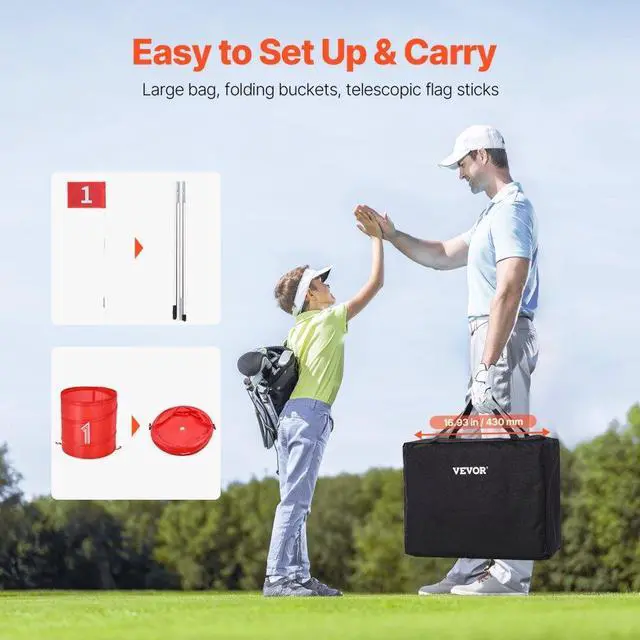 Alt view image 5 of 14 - VEVOR Backyard Golf Game 6 Hole Portable Outdoor Bucket Golf Game for Kids and Adults