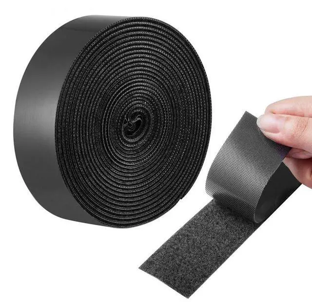 Main image of VEVOR 16 ft x 1.5 in Hook and Loop Tape Nylon Self Adhesive Strips Roll Black
