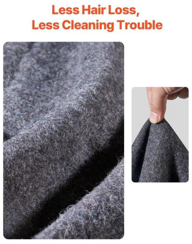 Alt view image 3 of 7 - VEVOR Wool Camping Blanket 64" x 88" Warm for Camping Hiking Travel Light Grey