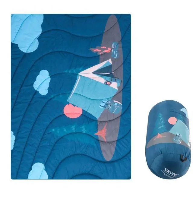Main image of VEVOR Camping Blanket 75" x 52" Wearable Warm Stadium Blanket Outdoor Printed