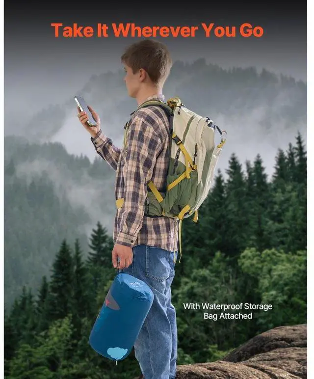 Alt view image 6 of 7 - VEVOR Camping Blanket 75" x 52" Wearable Warm Stadium Blanket Outdoor Printed