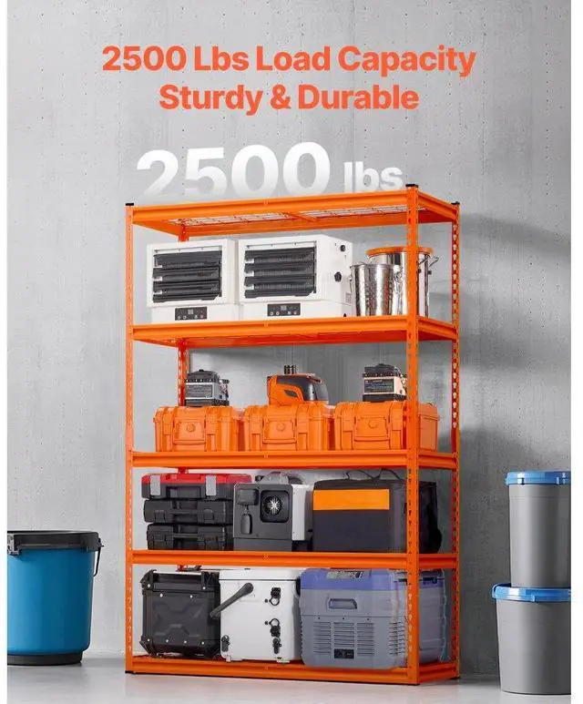 Alt view image 2 of 7 - VEVOR Storage Shelves 5 Tier Adjustable Heavy Duty Garage Shelving Units 2500 lbs