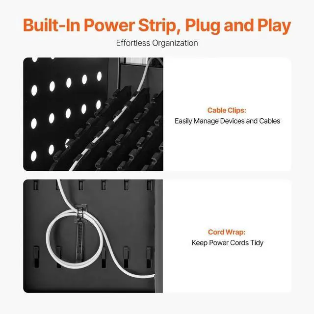 Alt view image 4 of 7 - VEVOR Charging Cart, 16 Device Mobile Charging Station, Up to 15.6 in Screen Size, Office and Classroom Mobile Charging Cart, for Chromebook, Tablet and Laptop
