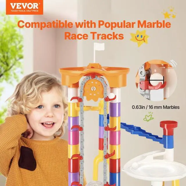 Alt view image 2 of 7 - VEVOR Marble Run Set 230 PCS with Motorized Elevator Educational Maze Game for Kids
