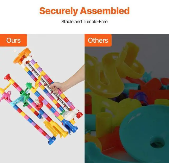 Alt view image 6 of 7 - VEVOR Marble Run Set 230 PCS with Motorized Elevator Educational Maze Game for Kids
