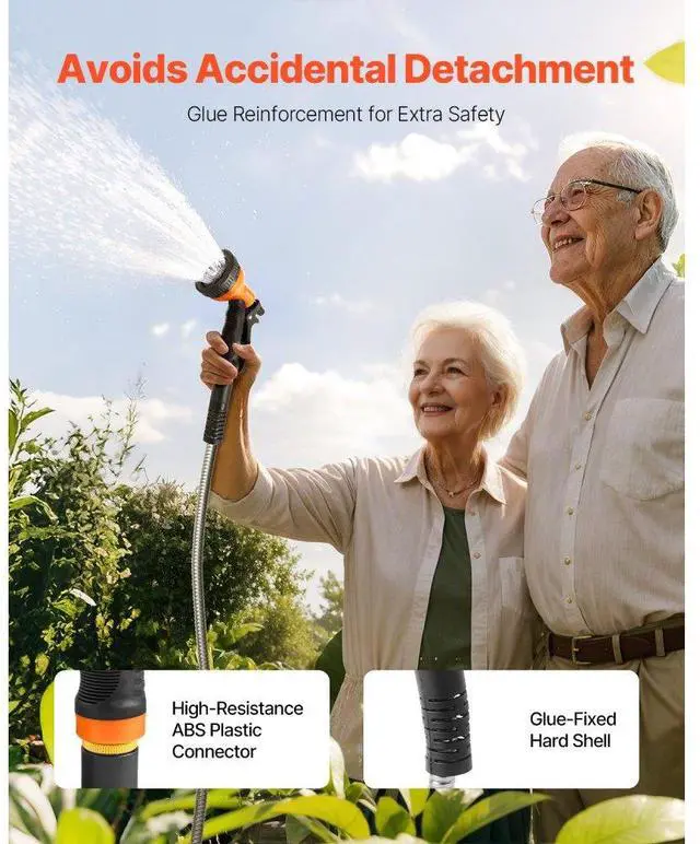 Alt view image 6 of 7 - 150ft Metal Garden Hose Stainless Steel Water Hose Lightweight No Kink