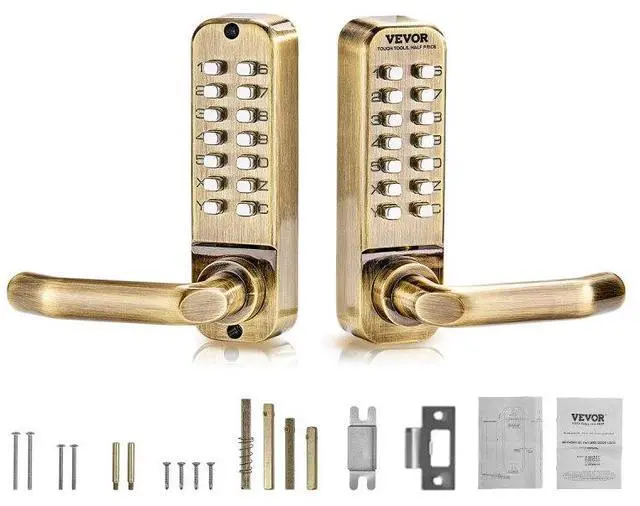 Main image of VEVOR Mechanical Keyless Entry Door Lock 14 Key Mechanical Door Lock for Outdoor Fence