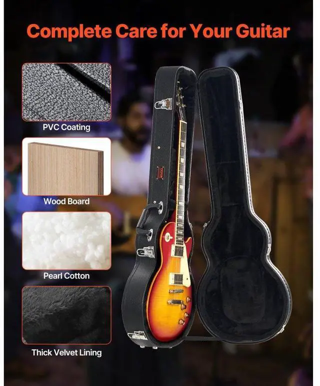 Alt view image 4 of 7 - Electric Guitar Hard Case 41.34 in With Lock Handle And Key for LES Paul Guitar