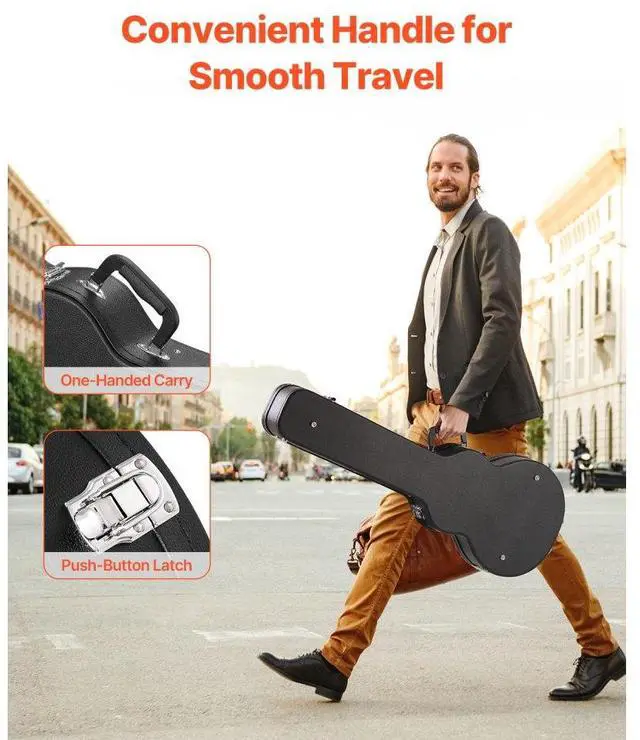 Alt view image 5 of 7 - Electric Guitar Hard Case 41.34 in With Lock Handle And Key for LES Paul Guitar