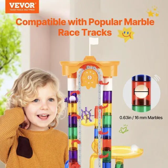 Alt view image 2 of 14 - VEVOR Marble Run Set 153 PCS with Motorized Elevator Educational Maze Gift for Kids