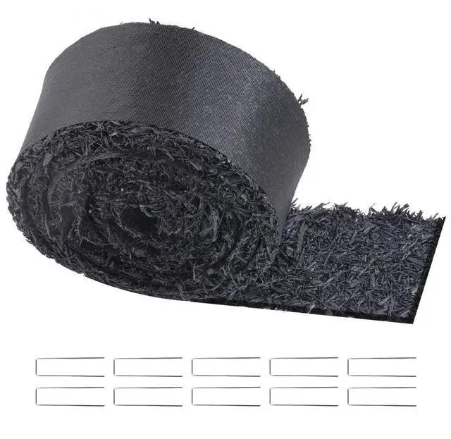 Main image of VEVOR Rubber Mulch for Landscaping, Recycled Rubber Mulch Mat 120 x 4.5in, Permanent Rubber Pathway, Natural-Looking Black Mulch Garden Edging Border for Plants, Vegetables & Flower Garden Barrier