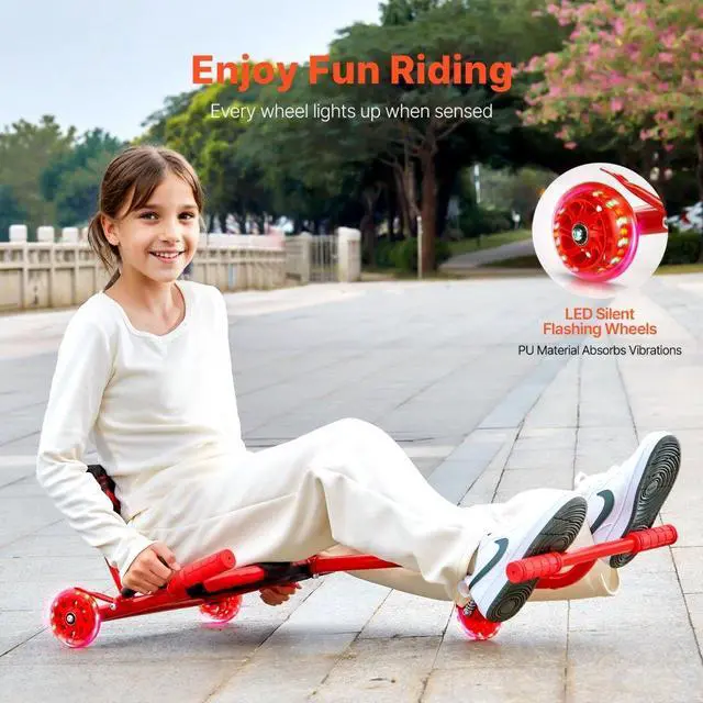 Alt view image 2 of 7 - Ride on Scooter 198 lbs Powered by Zig-Zag Motion Drift Cart for Kids Ages 10+