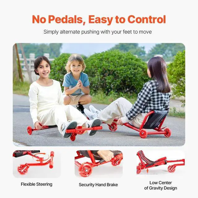 Alt view image 5 of 7 - Ride on Scooter 198 lbs Powered by Zig-Zag Motion Drift Cart for Kids Ages 10+