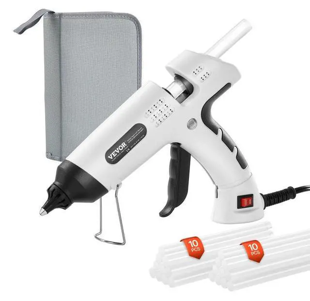 Main image of VEVOR Hot Glue Gun, 60/100W Dual Power, Mini Hot Glue Gun with 20 Premium Glue Sticks and Oxford Cloth Bag, Fast Preheating & High Temp Melt Glue Gun for Crafts, Arts, DIY, Quick Home Repairs, White